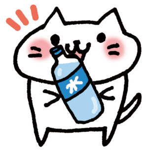 水を飲む猫